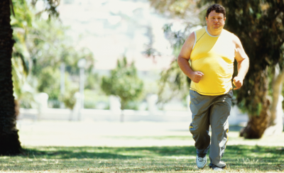 Picture of man jogging outdoors