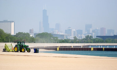 Water quality detection and alert systems as well as a corps of border collies are instrumental in keeping Chicago's beaches safe and appealing for local residents.