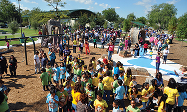 As Kevin Costner noted in the hit film Field of Dreams, “If you build it, they will come.” This was certainly the case at the 2013 Parks Build Community dedication of Shady Lane Park in north Houston
