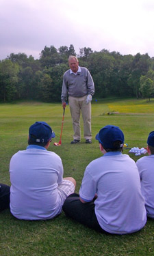Lessons from the Grandest Master: Jack Nicklaus imparts some of his legendary wisdom with young beginners.