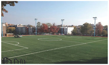 Prior to its renovation, Marie Reed Elementary School’s dilapidated soccer field and amphitheater were unsafe to use. The community has been thrilled with the brand-new facility.