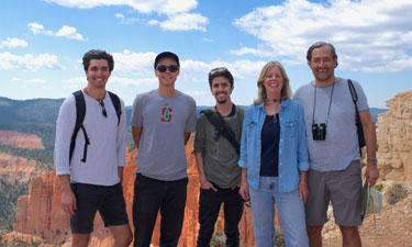 Robert Garcia (far right), his wife and sons at Bryce Canyon National Park, Utah, in 2014.