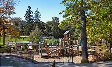 An example of a woodland playground from the New York State Play Areas Guidebook.