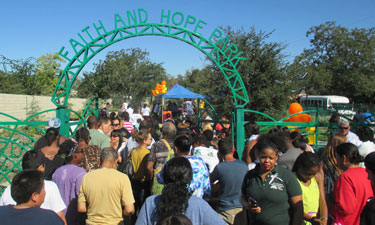 The Los Angeles Neighborhood Land Trust, with funding from Prop. 84, built Faith and Hope Park in an underserved neighborhood. 
