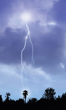Just one lightning strike can operate a 100-watt bulb for one month.
