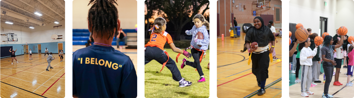 Pictured: Girls participate in various youth sports programs. Photos courtesy of Columbus (Ohio) Parks and Recreation, City of Douglasville (Georgia) Parks and Recreation, City of Tampa (Florida) Parks and Recreation, the King County (Washington) Play Equity Coalition in partnership with the City of Seattle Parks and Recreation, and Twentynine Palms (California) Community Services.