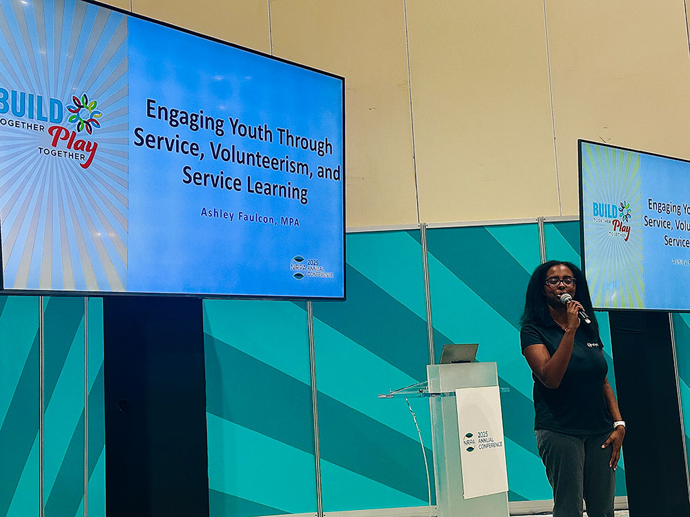 Ashley presents a session at the 2025 NRPA Annual Conference