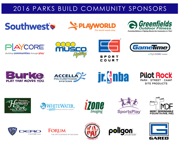 2016 Parks Build Community Sponsors