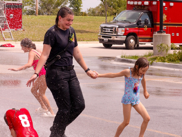 A fire department "hose down" event.