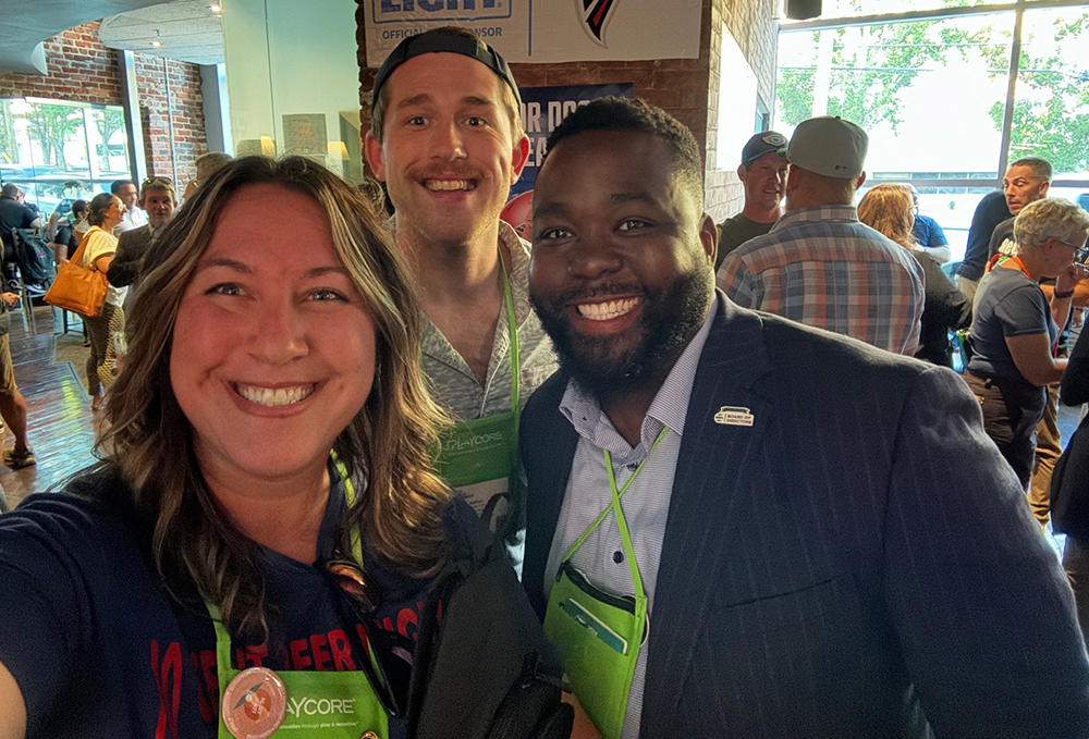 Trista, Nathan Fort and Hashim Taylor at the 2024 NRPA Annual Conference.