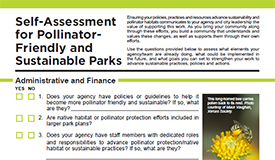 Self-Assessment for Pollinator Friendly and Sustainable Parks