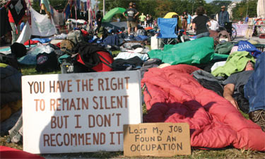 Are park occupations constitutionally protected freedom of expression? Or simply a form of camping?