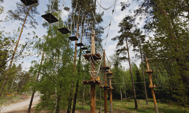 A high-ropes course in Germany gives soldiers an outlet for high-energy activity.