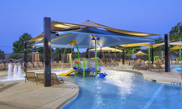 Shade Systems canopies provide protection against the oppressive Texas sun.