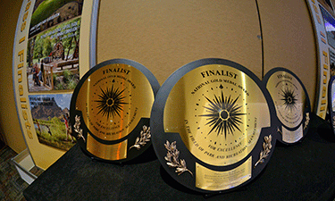 NRPA’s coveted Gold Medal Awards await their recipients before the October 14 ceremony in Charlotte, North Carolina.