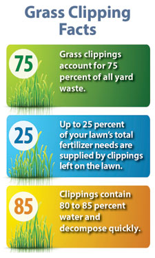 Leaving grass clippings on your lawns can provide an easy source of fertilizer, water and compost while saving you money and labor costs.