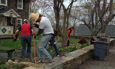 NRPA staff members pitched in at Banshee Reeks Nature Preserve on Earth Day.