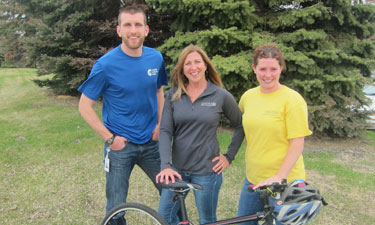 From left: Sam Pertz of Carver County Parks, Aimee Peterson of the City of Chaska Parks and Recreation and Holly Kaufhold of the City of Victoria Parks and Recreation Department.