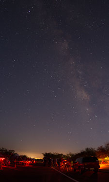 Kartchner Caverns stargazers enjoy a clear night sky full of stars. Photo by Doug Snyder.