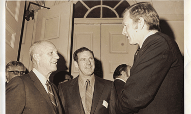 Pictured left to right: former Philadelphia Commissioner Bob Crawford; Joe Caverly, then-general manager of San Fransisco Parks and Recreation; and former New York Mayor John Lindsay.