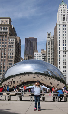 Anish Kapoor’s Cloud Gate, referred to as the “Giant Bean” by Chicagoans, has become part of the city’s distinctive iconography.